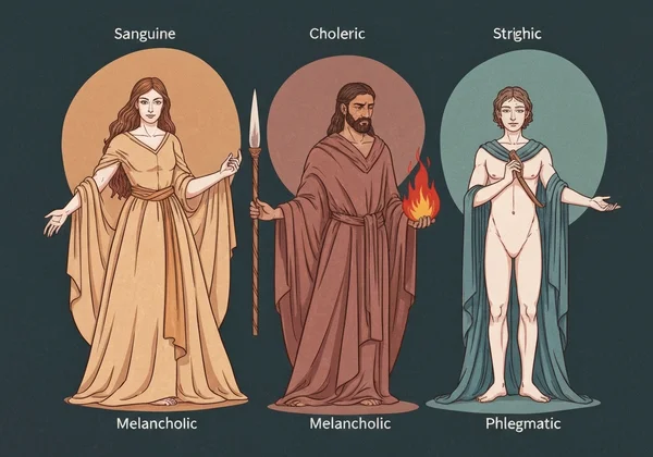 Visual representation of the four temperaments