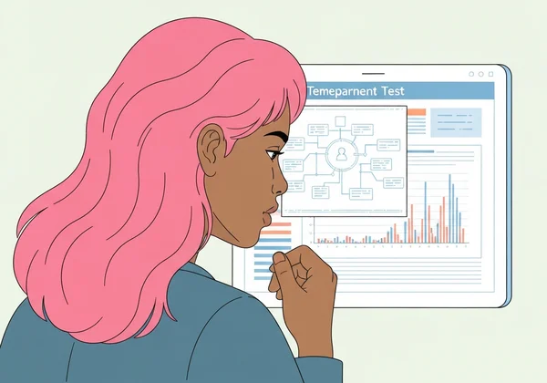 Person reflecting on temperament test results
