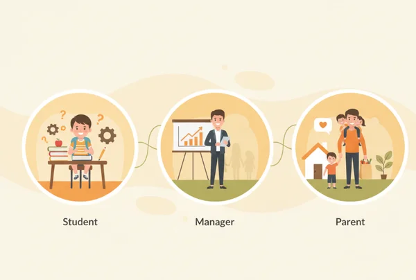 People in various life stages and roles