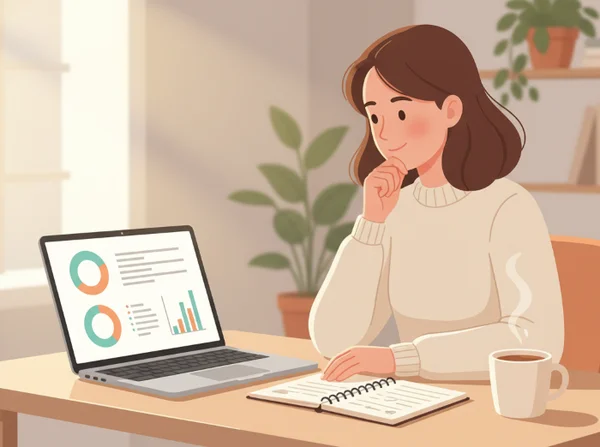 Professional looking at online psychometric test results